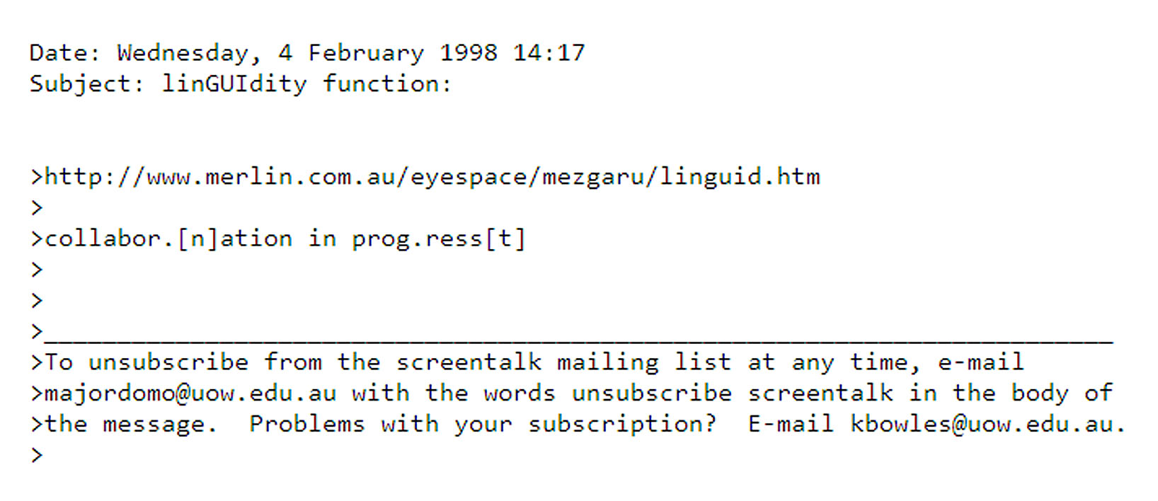 LinGUIdity Function