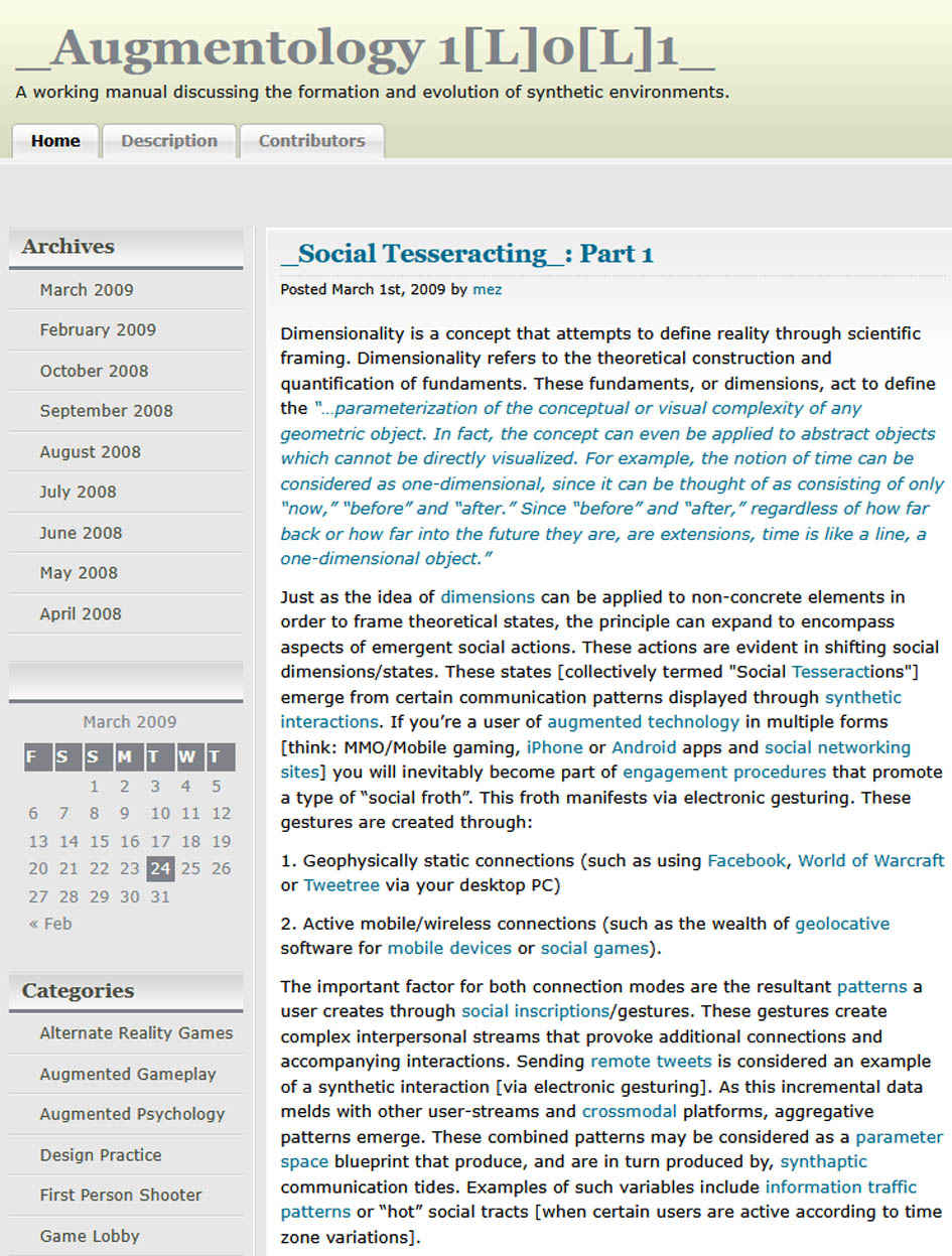 Augmentology 1[L]0[L]1